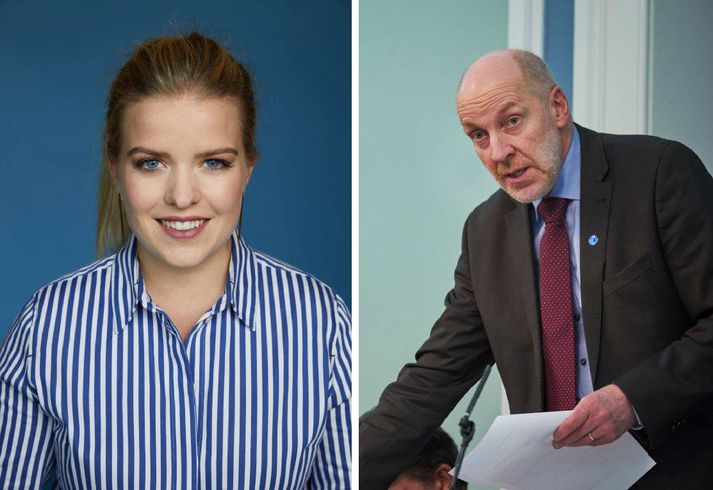 Áslaug Arna Sigurbjörnsdóttir, þingmaður Sjálfstæðisflokksins lét Steingrím heyra það á framboðsfundi í Menntaskólanum á Akureyri.