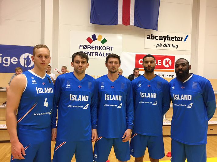 Hluti íslenska liðsins í Noregi