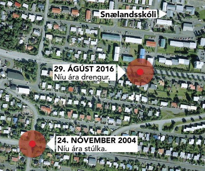Maðurinn ræddi við níu ára drenginn nærri þessum undirgöngum við Nýbýlaveg á mánudagsmorgun. Hann var á leiðinni í skólann og brást hárrétt við.