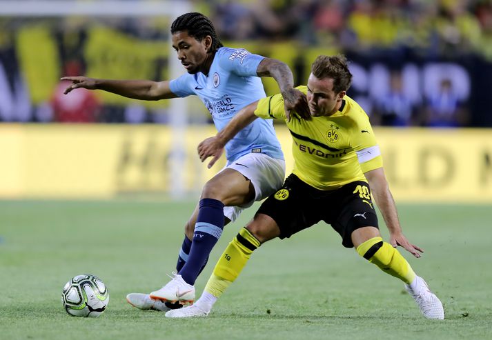 Luiz í leik á undirbúningstímabilinu með City.