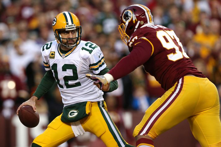 Aaron Rodgers var öflugur í nótt.