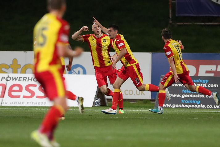 Kris Doolan fagnaði markinu sínu en fékk það aldrei skráð.