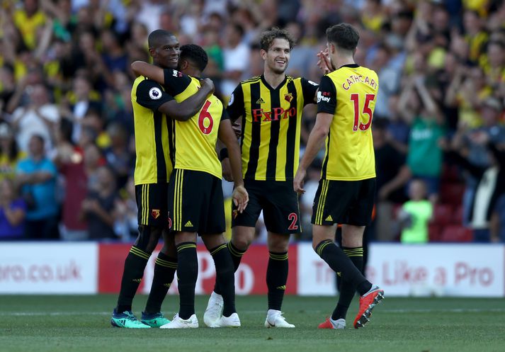 Watford fagnar marki í dag.