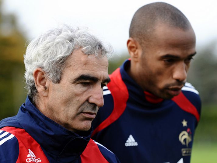 Thierry Henry og Raymond Domenech.