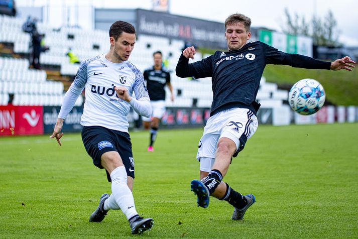 Jónatan Ingi, hér til vinstri, lék með FH hér á landi áður en hann hélt til Sogndal.