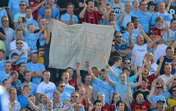 Stuðningsmenn City vilja ekki sjá Tevez.