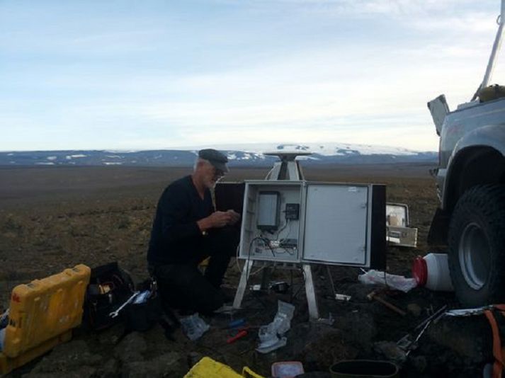 Þorsteinn Jónsson, tæknimaður hjá Jarðvísindastofnun Íslands, segir gosið hafa verið lítið en tignarlegt.