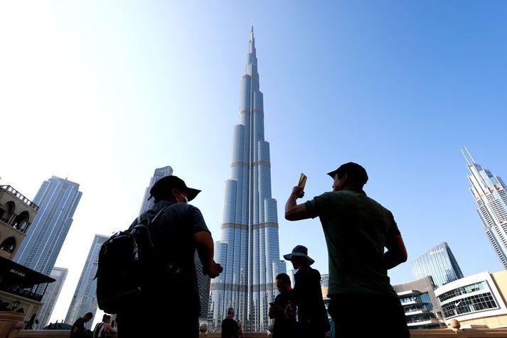 Burj Khalifa byggingin í Dubaí er sú hæsta í heimi.