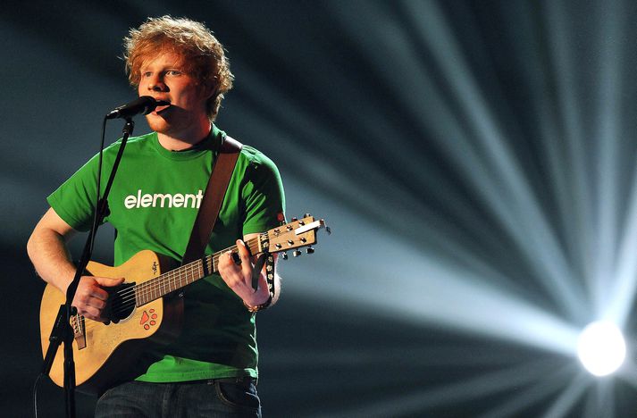 Ed Sheeran á tónleikum.