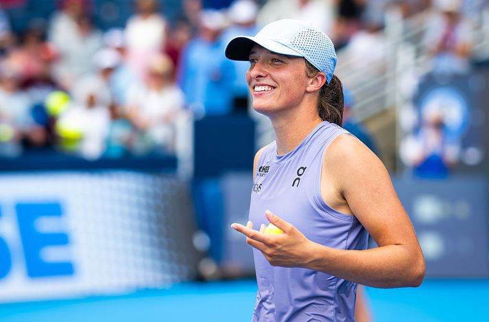 Iga Swiatek tapaði ekki einu einasta setti á Cincinnati Open.