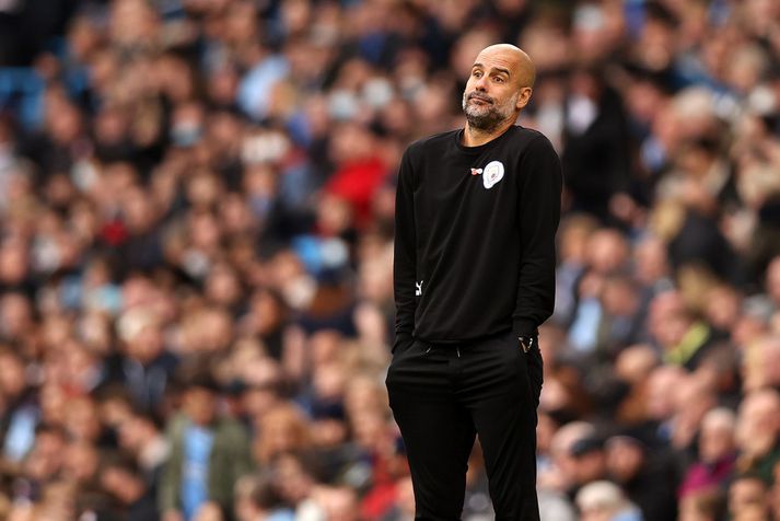 Pep Guardiola ætlar sér ekki að versla framherja í janúar.