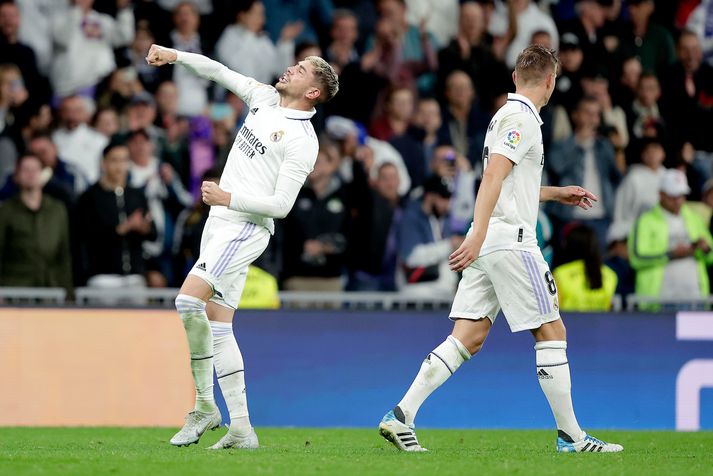 Federico Valverde skoraði þriðja mark Real Madrid í kvöld.