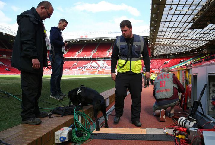 Framkvæma þurfti sprengjuleit á Old Trafford um helgina.