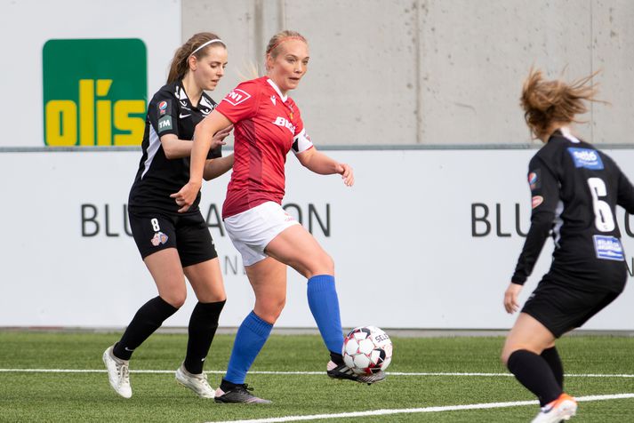 Margrét Lára Viðarsdóttir og félagar hennar í Val halda boltanum lengi áður en þær skora mörkin sín.