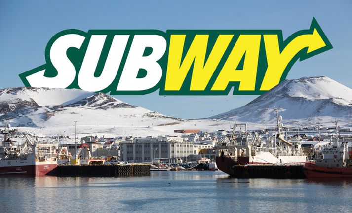 Konan vann á veitingastað Subway í Vestmannaeyjum.