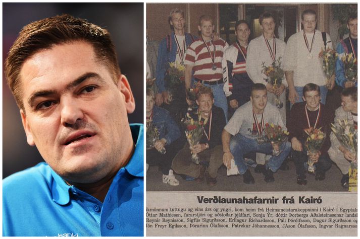 Aron Kristjánsson var hluti af u21 árs landsliði Íslands sem vann til bronsverðlauna á HM 1993 í Egyptalandi