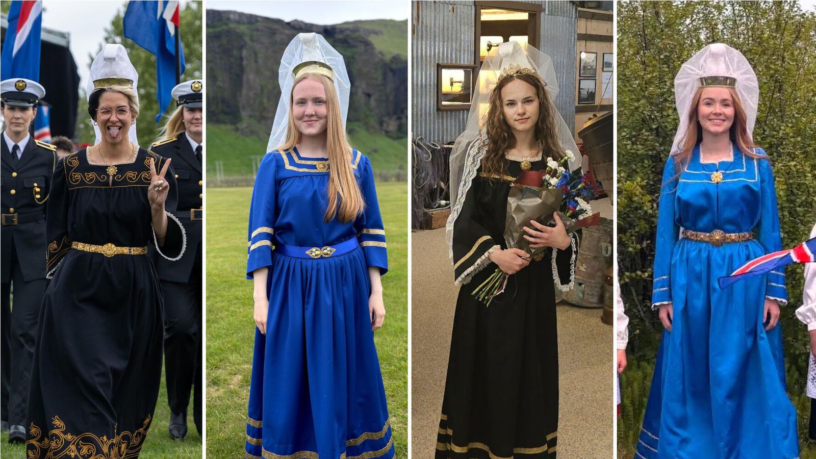 Myndaveisla: Þær voru fjallkonur land allt í ár