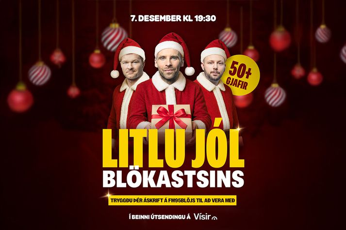 Auðunn Blöndal, Egill Einarsson og Steinþór Hróar Steinþórsson koma sér í jólagírinn á sunnudaginn með jólabingói.