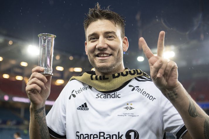Nicklas Bendtner varð norskur bikarmeistari með Rosenborg í fyrra og vann einnig norsku deildina tvisvar sinnum með félaginu.