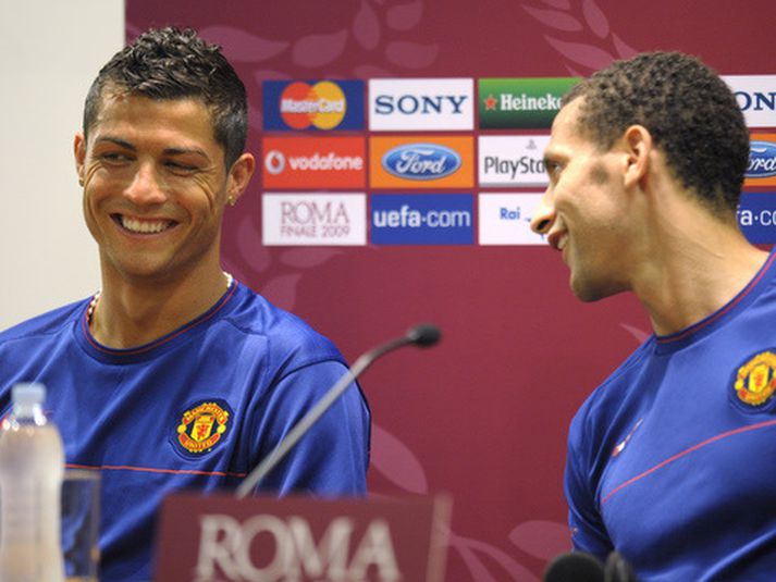 Cristiano Ronaldo og Rio Ferdinand.