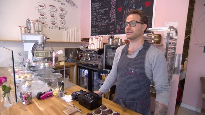 Egill Björgvinsson og Elísabet Guðmundsdóttir reka saman Cupcake Café.