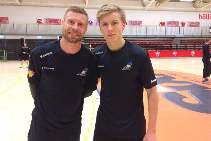 Guðjón Valur Sigurðsson og Gísli Kristjánsson.