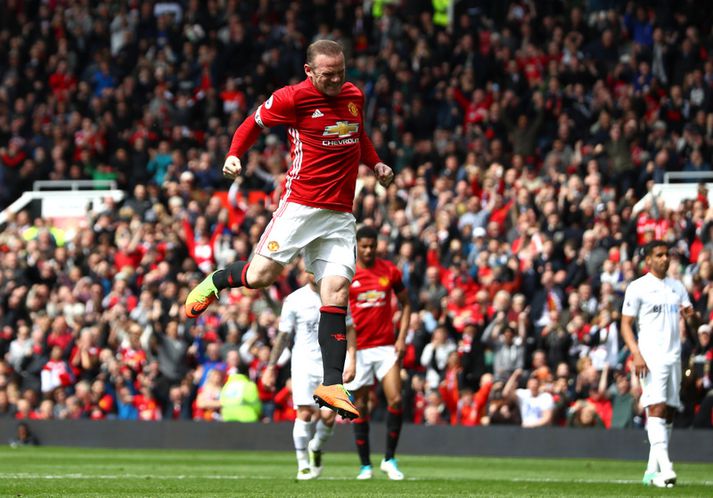 Wayne Rooney skoraði á móti Swansea á dögunum.