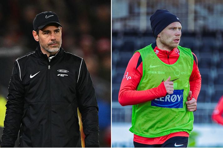 Freyr Alexandersson, þjálfari Brann og leikmaður liðsins, Jón Dagur Þorsteinsson