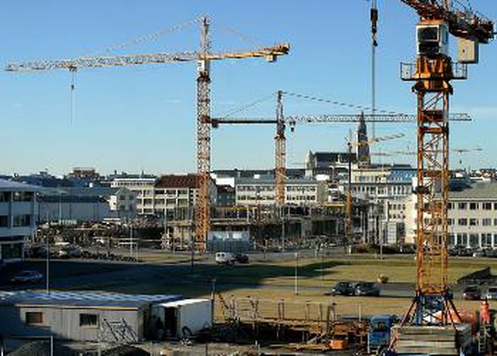 Byggingarkranar í höfuðborginni.