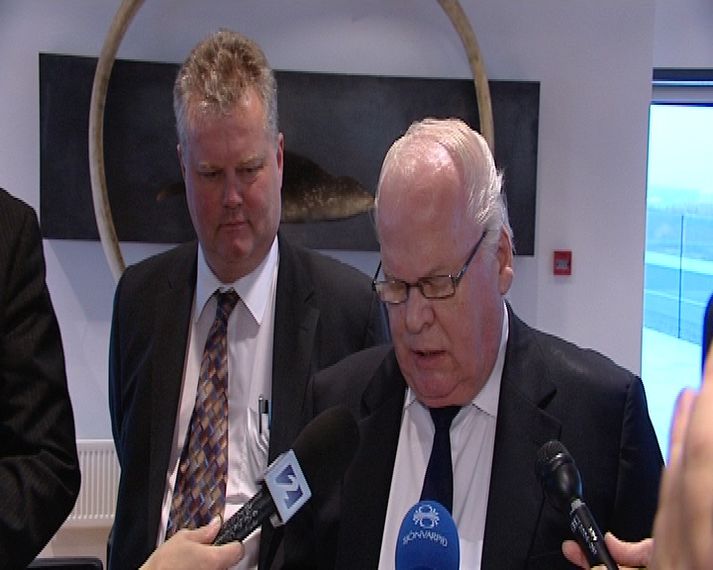 Haukur Leósson, fyrrverandi stjórnarformaður Orkuveitu Reykjavíkur, og Guðmundur Þóroddsson, forstjóri REI.