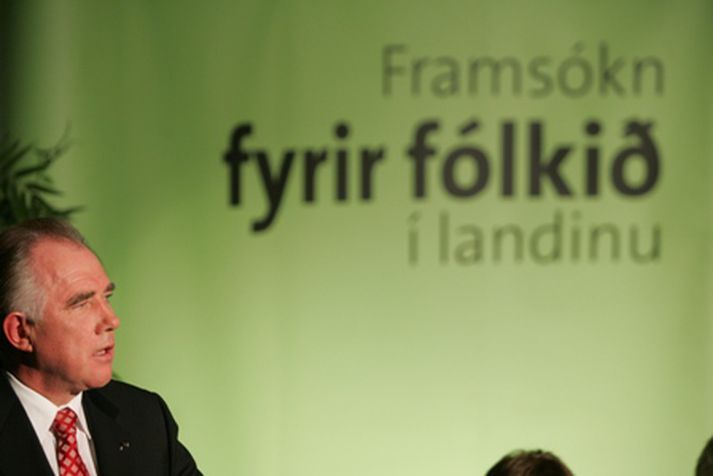Halldór Ásgrímsson á fundi Framsóknarflokksins árið 2003.