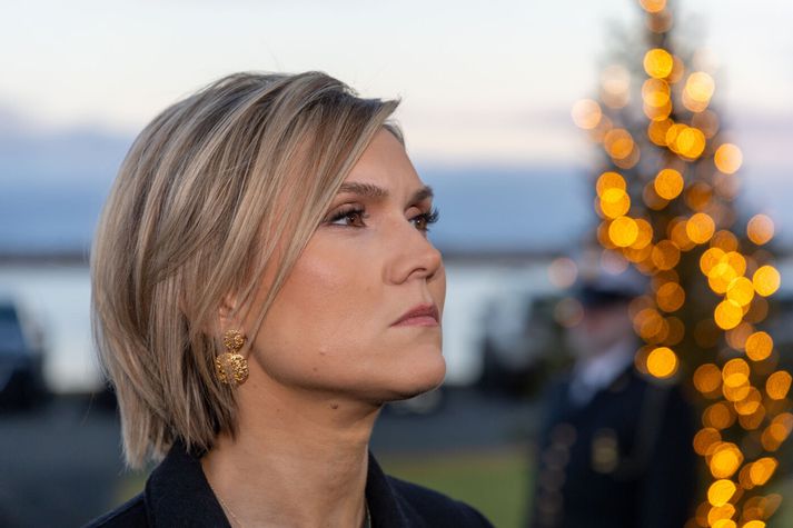 Kristrún Frostadóttir tók til máls á flokksstjórnarfundi Samfylkingarinnar í dag.