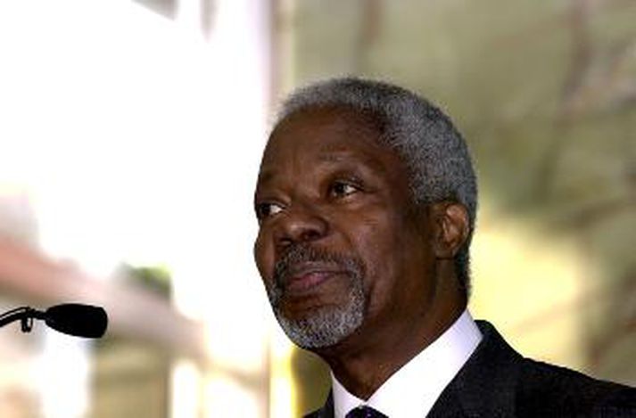 Kofi Annan kallaði breskan blaðamann stórt smábarn