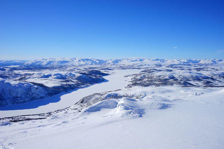 Atvikið átti sér stað á Møsvatni í Noregi.