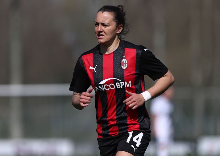 Lidija Kulis í leik með AC Milan í ítölsku deildinni.