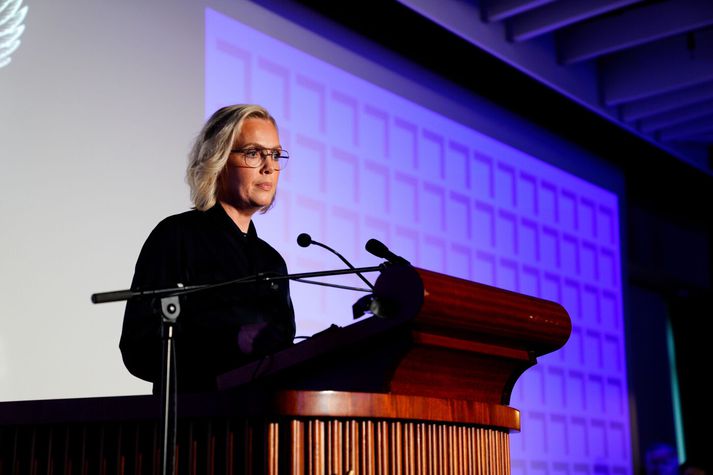 Guðrún Hafsteinsdóttir hélt peppfund á Grand Hótel á laugardag.