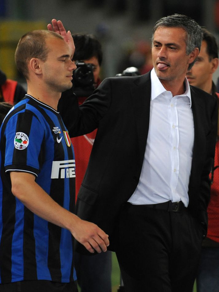 Jose Mourinho, þjálfari Inter.