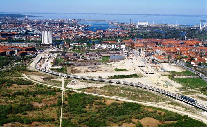 Yfirlitsmynd af DR-byen í Ørestad