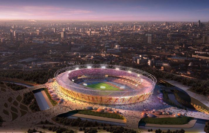 Leikvangurinn í London verður glæsilegt mannvirki eins og sjá má á þessu tölvulíkani