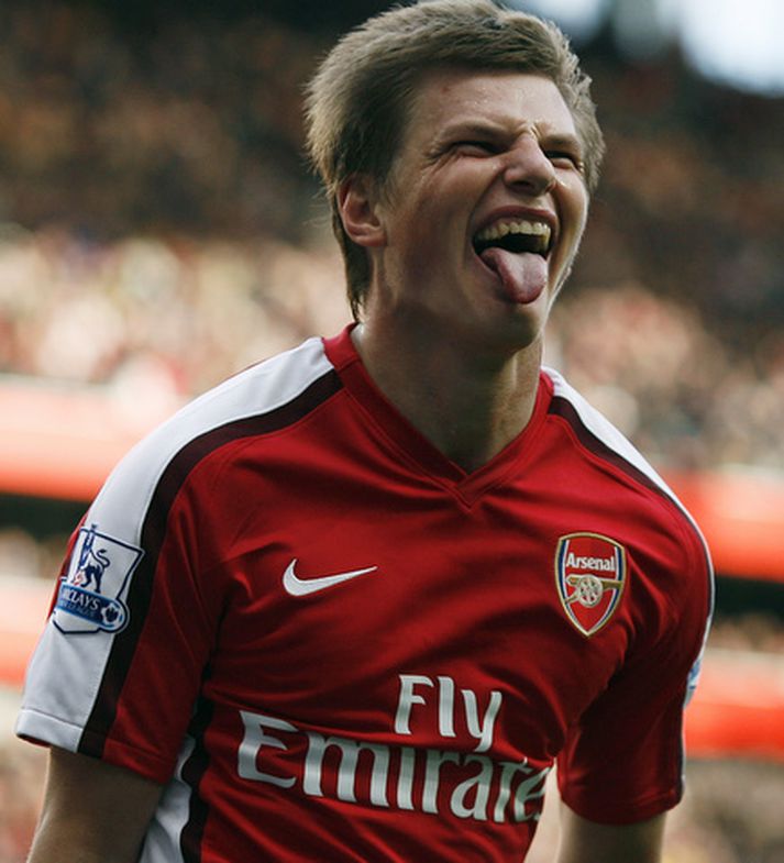 Andrey Arshavin fagnar marki sínu gegn Blackburn í dag.