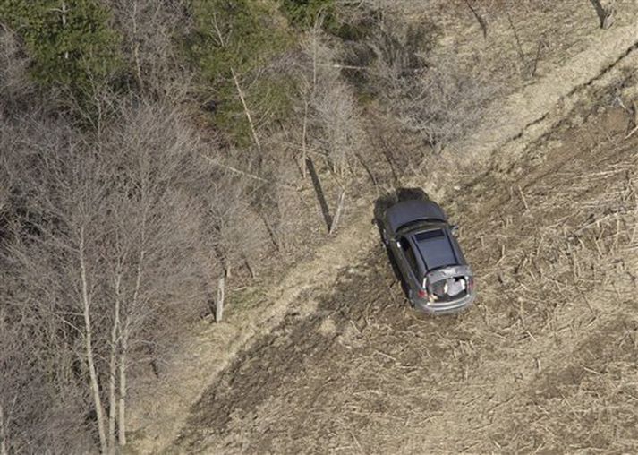 Einn bílanna sem fundust í Ontario-fylki í Kanada.