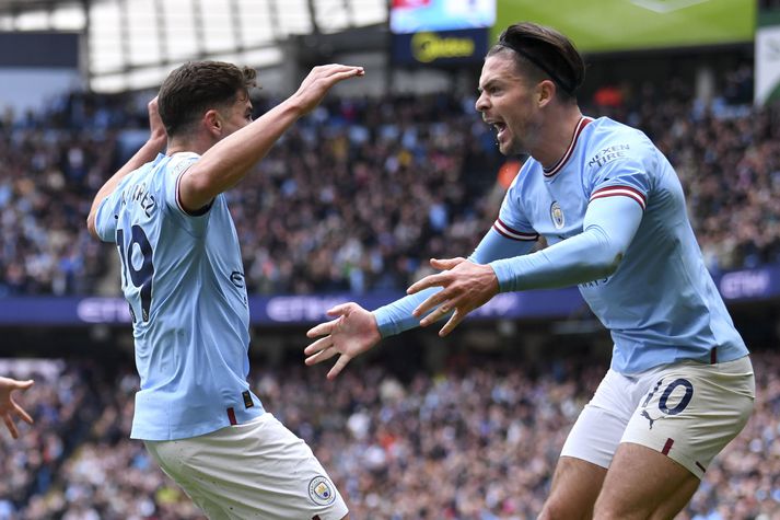 Jack Grealish skoraði og lagði upp fyrir City í dag.