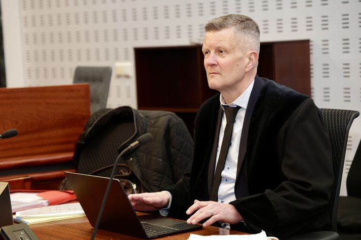 Bjarni Hauksson, verjandi ákærða í málinu. Ákærði mætti ekki í aðalmeðferðina.