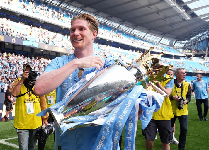 Kevin De Bruyne hefur sex sinnum orðið Englandsmeistari með Manchester City.