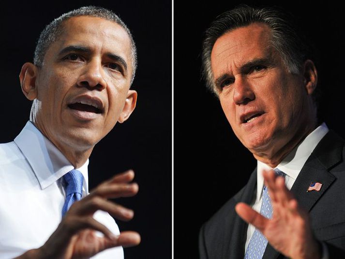 Kosið verður til forseta og þings í Bandaríkjunum í kvöld. Valið um forseta stendur milli Barack Obama og Mitt Romney, en Obama er talinn líklegur til að verða við stjórnvölinn í Hvíta húsinu næstu fjögur árin. Fyrstu tölur ættu að berast upp úr klukkan eitt í nótt að íslenskum tíma.