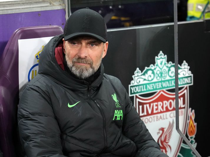 Jurgen Klopp og lærisveinar hans í Liverpool eru í efsta sæti ensku úrvalsdeildarinnar.