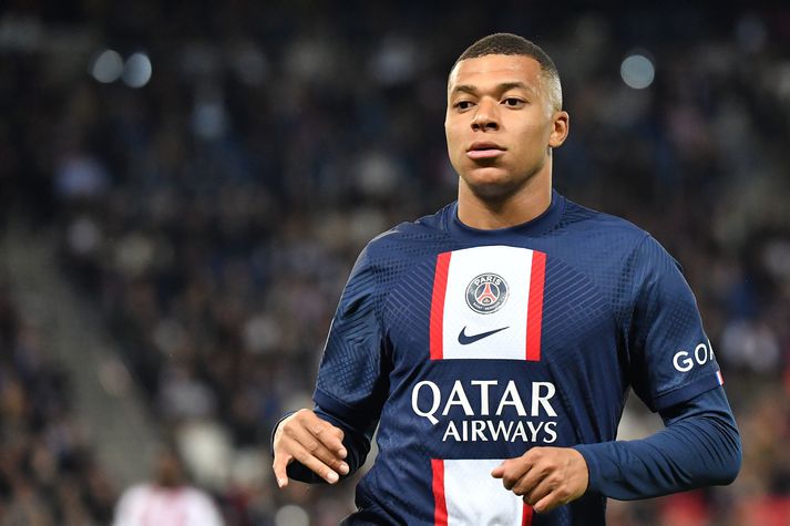 Mbappé skoraði tvö mörk í kvöld 