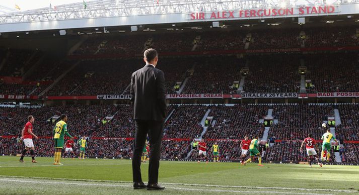 Ryan Giggs stýrði Manchester United í fyrsta skipti í gær.