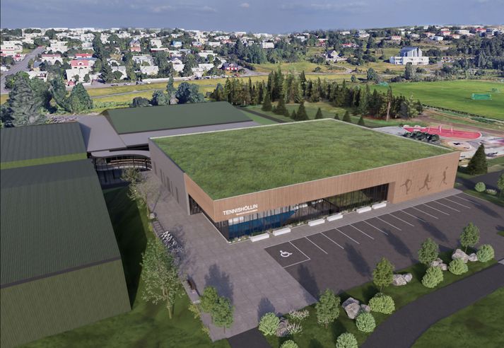 Nýja húsið verður staðsett framan við núverandi Tennishöll og austan við Sporthúsið. Á svæðinu verða samanlagt tólf padelvellir.