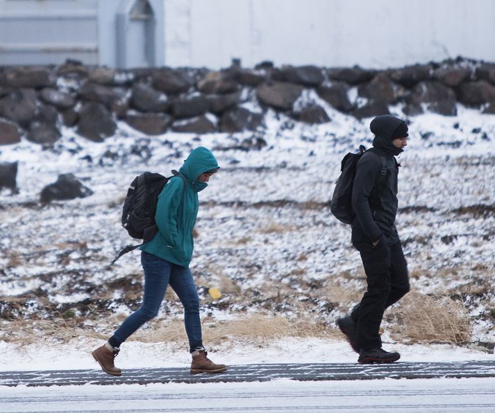 Stormi er spáð víða um land í nótt og á morgun.